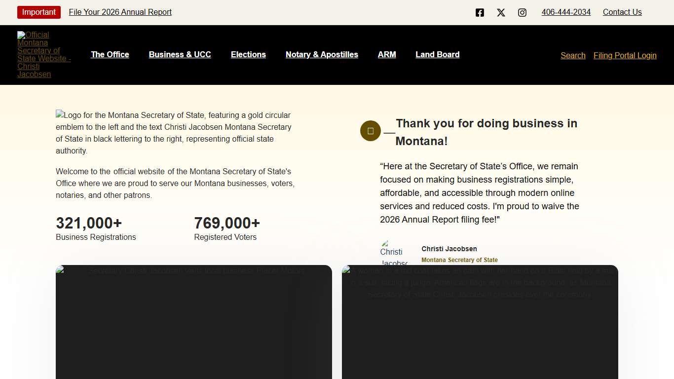 Christi Jacobsen - Montana Secretary of State - Official Montana Secretary of State Website - Christi Jacobsen